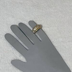 Godiva Vintage Gold Rhinestone Scarf Ring / Pendant Fashion Jewelry